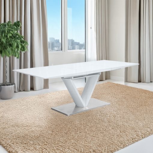 Acme Gallegos White High Gloss Dining Table
