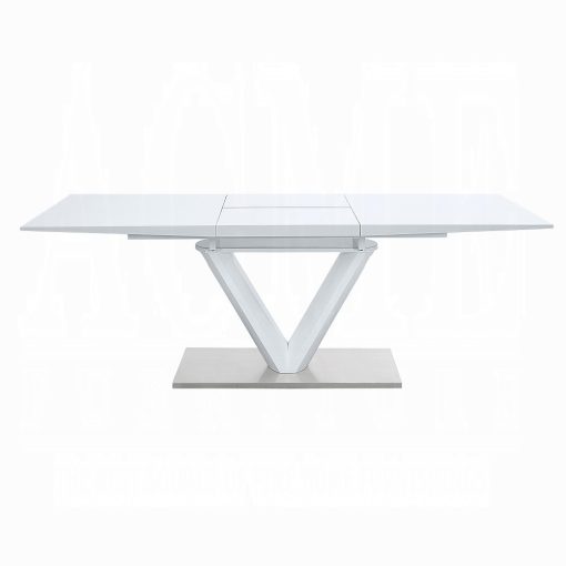 Acme Gallegos White High Gloss Dining Table - Image 3