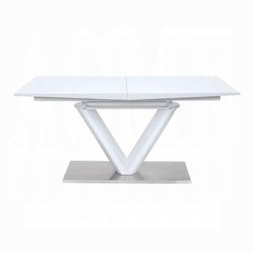 Acme Gallegos White High Gloss Dining Table - Image 4