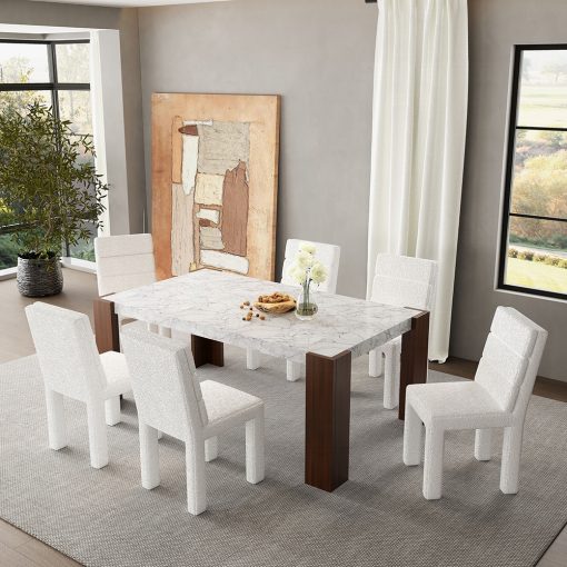 Acme Hettie Beige Boucle Side Chair - Set of 2 - Image 6