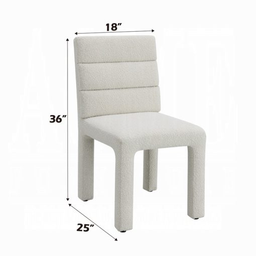 Acme Hettie Beige Boucle Side Chair - Set of 2 - Image 7