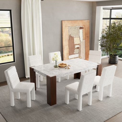 Acme Hettie Beige Boucle Side Chair - Set of 2 - Image 9