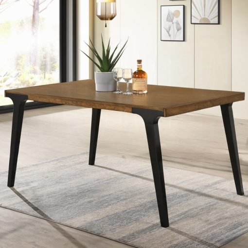 Acme Hillary Walnut & Black Dining Table
