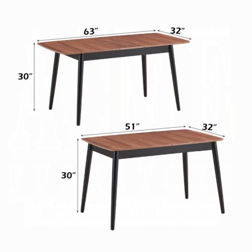 Acme Lanae Natural & Black Dining Table - Image 4