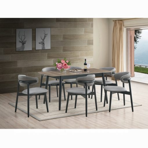 Acme Lanae Natural & Black Dining Table