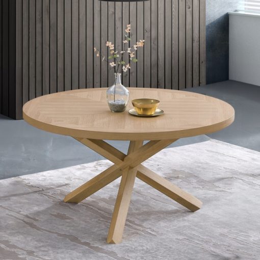 Acme Kasem Oak Round Dining Table