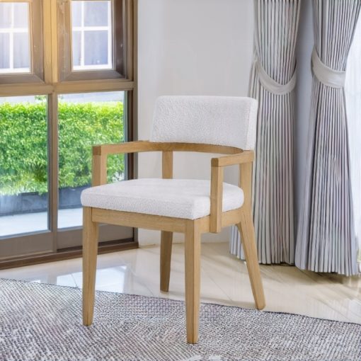 Acme Kasem Gorge Fabric & Oak Arm Chair - Set of 2