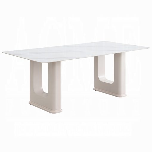 Acme Kalam Ceramic Top & Natural Dining Table - Image 2
