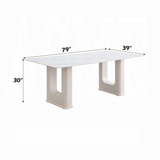 Acme Kalam Ceramic Top & Natural Dining Table - Image 4