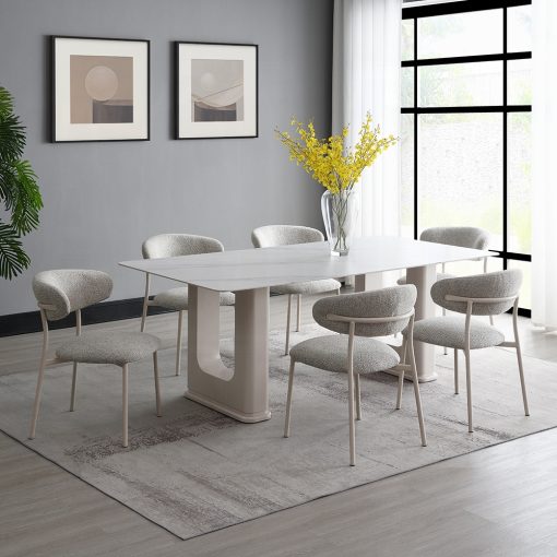 Acme Kalam Ceramic Top & Natural Dining Table - Image 6