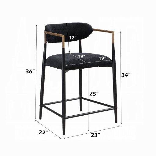 Acme Jaramillo Counter Height Chair - Set of 2 - Image 6