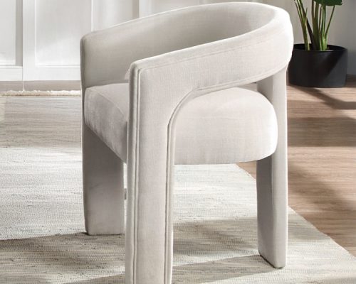 Acme Gamarya Beige Chenille Arm Chair - Set of 2