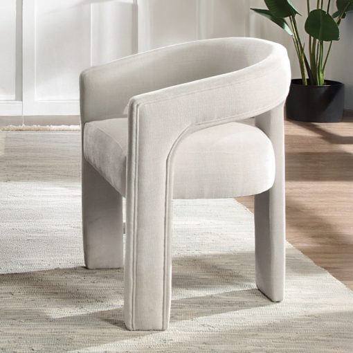 Acme Gamarya Beige Chenille Arm Chair - Set of 2
