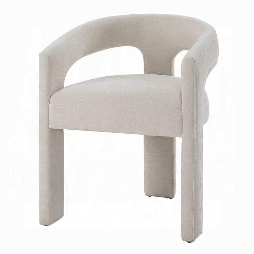Acme Gamarya Beige Chenille Arm Chair - Set of 2 - Image 2
