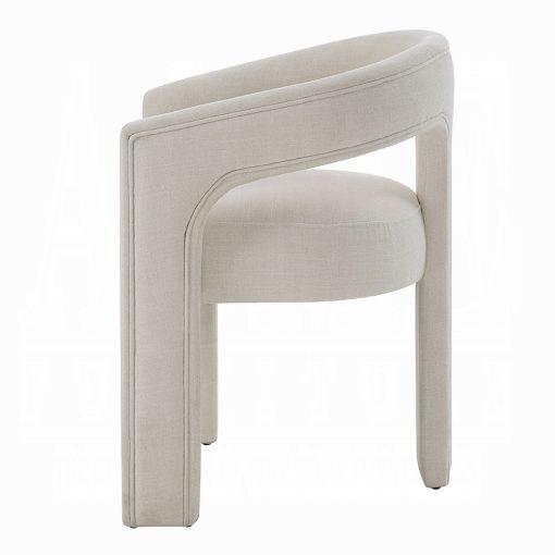 Acme Gamarya Beige Chenille Arm Chair - Set of 2 - Image 4