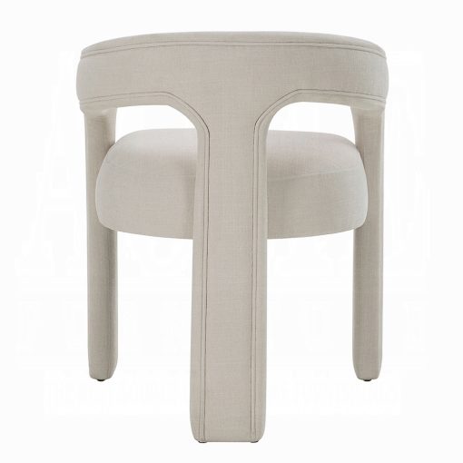 Acme Gamarya Beige Chenille Arm Chair - Set of 2 - Image 5
