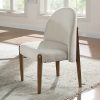 Acme Gamarya Beige Chenille & Dark Oak Side Chair - Set of 2
