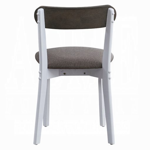Acme Fidelity Brown Linen & White 5Pc Pack Dining Set - Image 9