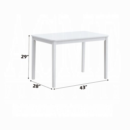 Acme Fidelity Brown Linen & White 5Pc Pack Dining Set - Image 5