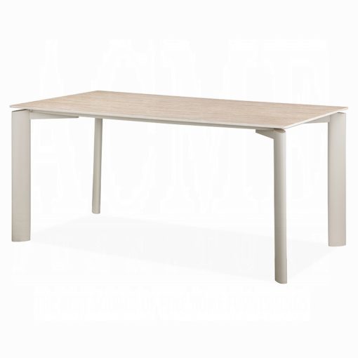 Acme Ingram Ceramic Top & Light Gray Dining Table - Image 2