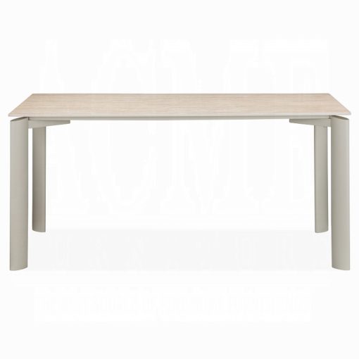 Acme Ingram Ceramic Top & Light Gray Dining Table - Image 3