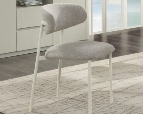 Acme Ingram Light Gray Boucle Side Chair - Set of 2