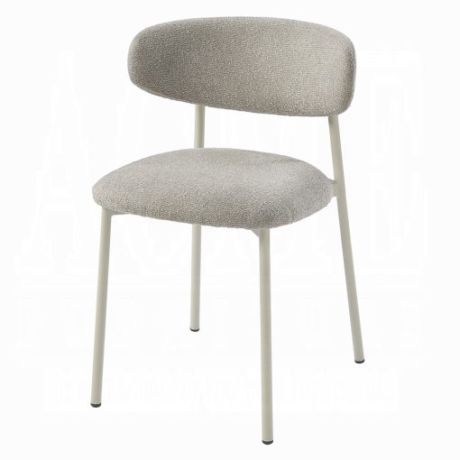 Acme Ingram Light Gray Boucle Side Chair - Set of 2 - Image 2