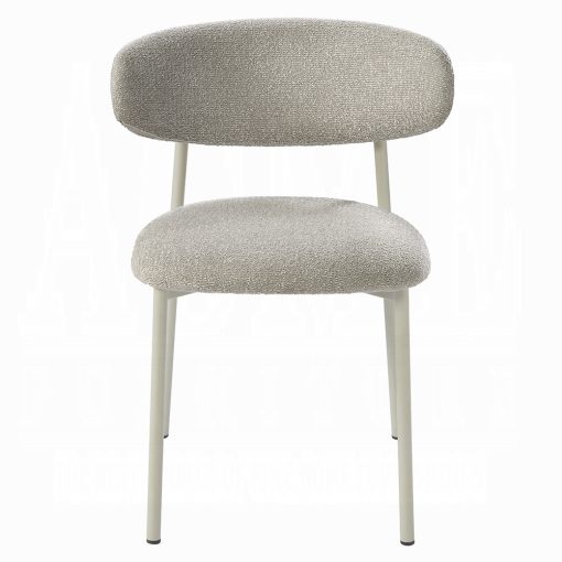 Acme Ingram Light Gray Boucle Side Chair - Set of 2 - Image 3