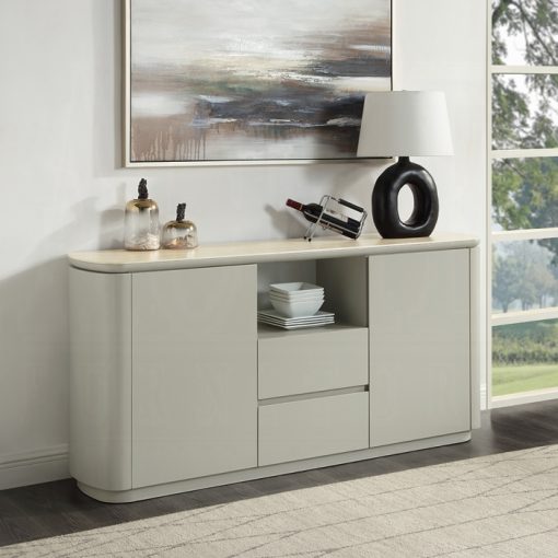 Acme Ingram Ceramic Top & Light Gray Server