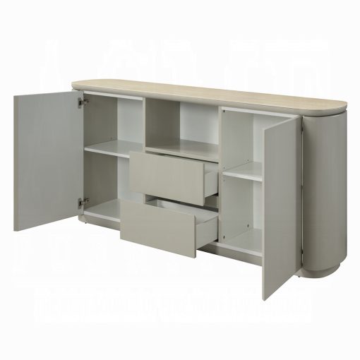 Acme Ingram Ceramic Top & Light Gray Server - Image 3