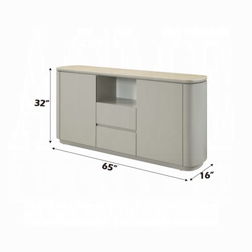 Acme Ingram Ceramic Top & Light Gray Server - Image 4