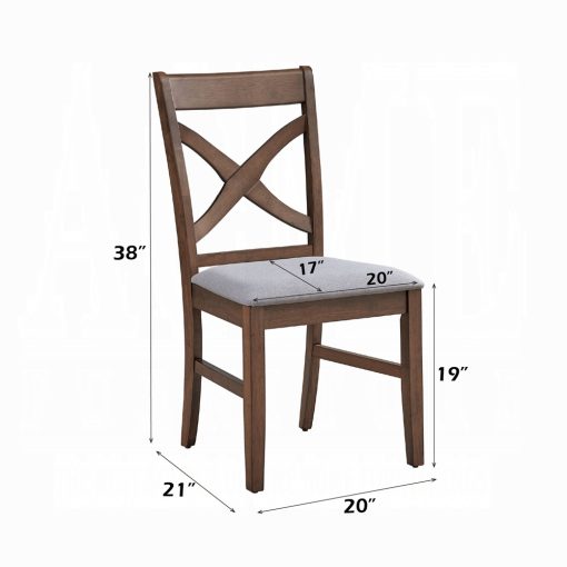 Acme Ferris Brown Side Chair - Set of 2 - Image 9