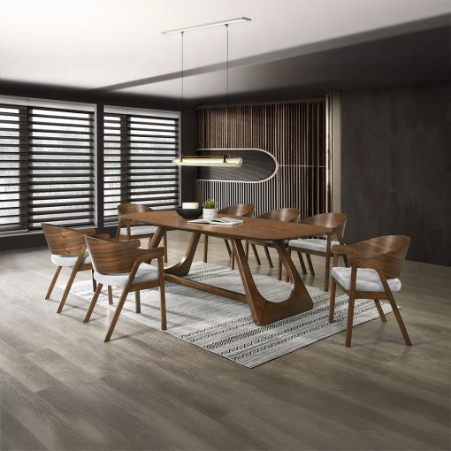 Acme Hoyte Walnut Dining Table - Image 3