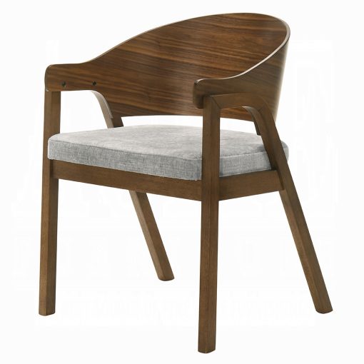 Acme Hoyte Walnut Arm Chair - Set of 2 - Image 2