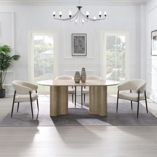Acme Jirina Travertine Pattern Dining Table - Image 10