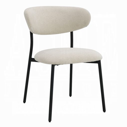 Acme Jirina Beige Chenille Side Chair - Set of 2 - Image 2