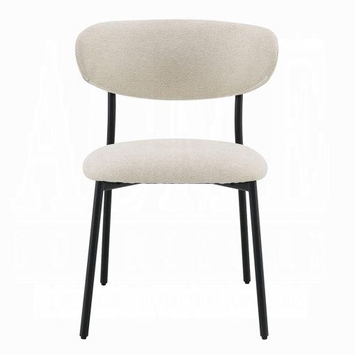 Acme Jirina Beige Chenille Side Chair - Set of 2 - Image 3