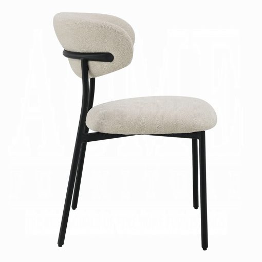 Acme Jirina Beige Chenille Side Chair - Set of 2 - Image 4