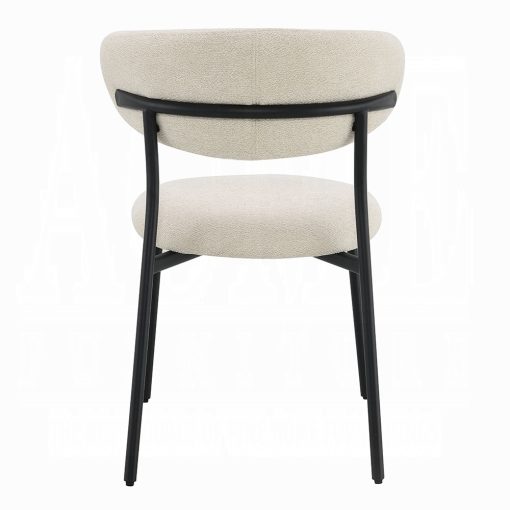 Acme Jirina Beige Chenille Side Chair - Set of 2 - Image 5