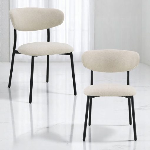 Acme Jirina Beige Chenille Side Chair - Set of 2 - Image 6
