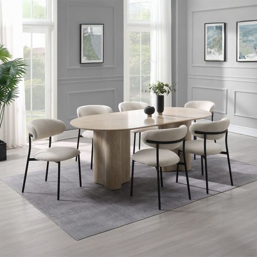 Acme Jirina Beige Chenille Side Chair - Set of 2 - Image 9