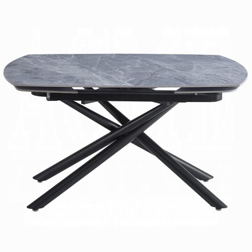 Acme Hester Ceramic Top & Black Dining Table - Image 3