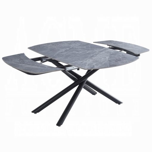 Acme Hester Ceramic Top & Black Dining Table - Image 4