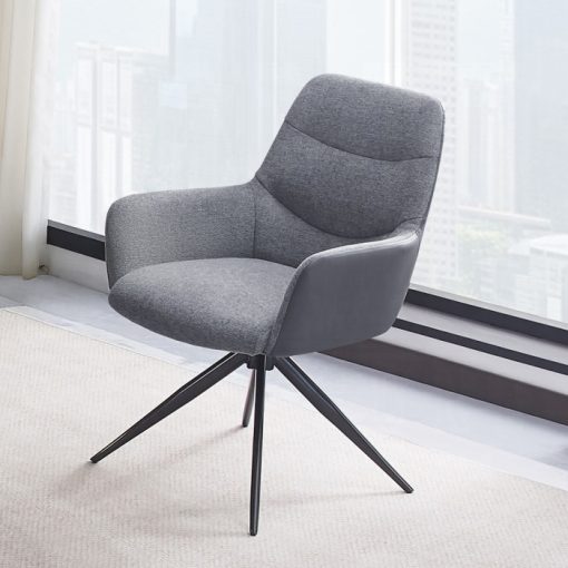 Acme Hester Gray Fabric Arm Chair - Set of 2
