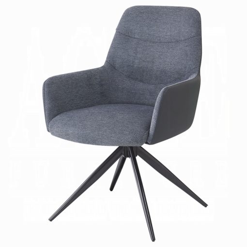 Acme Hester Gray Fabric Arm Chair - Set of 2 - Image 2