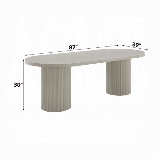 Acme Laela Bone White Dining Table - Image 4