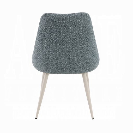 Acme Laela Blue Boucle & Bone White Side Chair - Set of 2 - Image 4