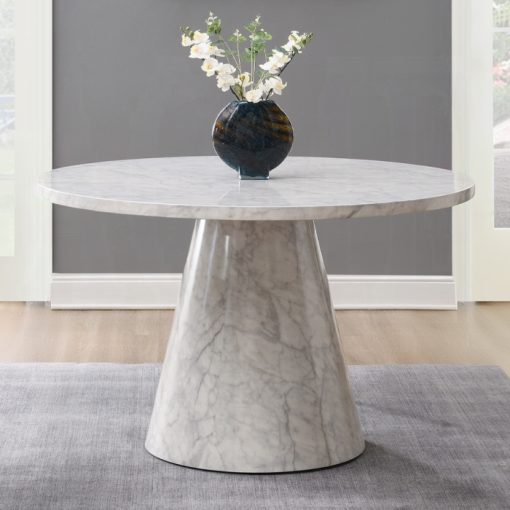 Acme Kacey Engineered Stone Round Dining Table