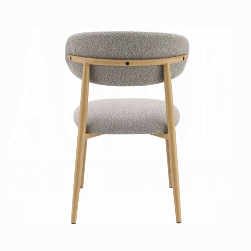 Acme Kacey Gray Boucle & Natural Side Chair - Set of 2 - Image 4