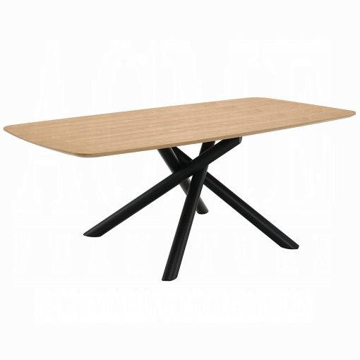 Acme Lawton Natural & Black Dining Table - Image 2
